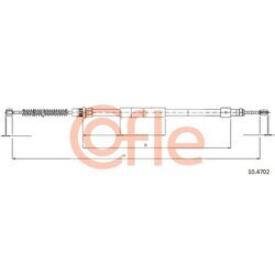 Ťažné lanko parkovacej brzdy COFLE 10.4702