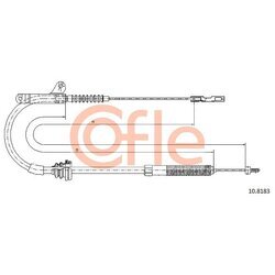 Ťažné lanko parkovacej brzdy COFLE 10.8183