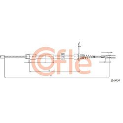 Ťažné lanko parkovacej brzdy COFLE 10.9454