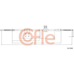 Ťažné lanko parkovacej brzdy COFLE 11.5343