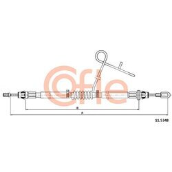 Ťažné lanko parkovacej brzdy COFLE 11.5348
