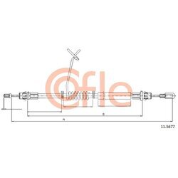 Ťažné lanko parkovacej brzdy COFLE 11.5677