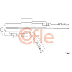 Ťažné lanko parkovacej brzdy COFLE 17.6001