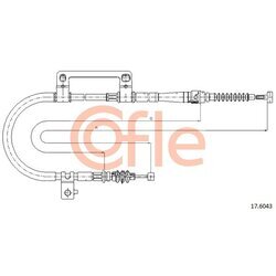 Ťažné lanko parkovacej brzdy COFLE 17.6043