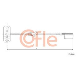 Ťažné lanko parkovacej brzdy COFLE 17.6044