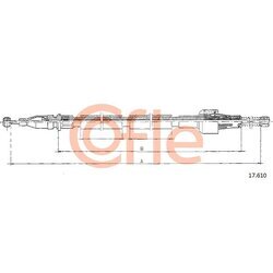 Ťažné lanko parkovacej brzdy COFLE 17.610