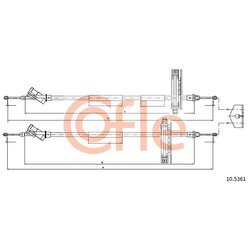 Ťažné lanko parkovacej brzdy COFLE 92.10.5361