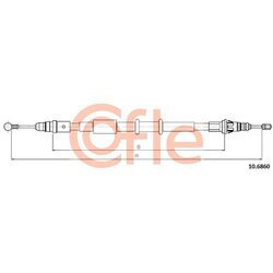 Ťažné lanko parkovacej brzdy COFLE 92.10.6860