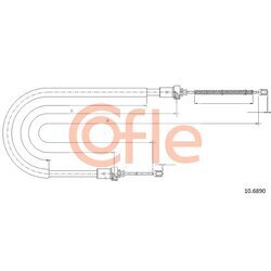 Ťažné lanko parkovacej brzdy COFLE 92.10.6890