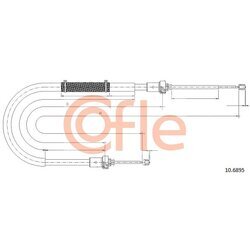Ťažné lanko parkovacej brzdy COFLE 92.10.6895