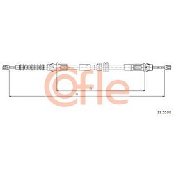 Ťažné lanko parkovacej brzdy COFLE 92.11.5510