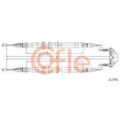 Ťažné lanko parkovacej brzdy COFLE 92.11.5791