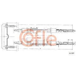 Ťažné lanko parkovacej brzdy COFLE 92.11.597