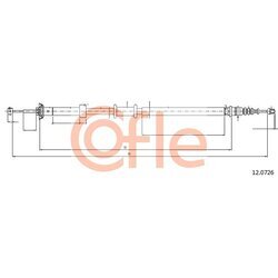Ťažné lanko parkovacej brzdy COFLE 92.12.0726