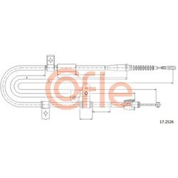 Ťažné lanko parkovacej brzdy COFLE 92.17.2526