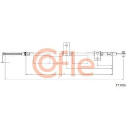 Ťažné lanko parkovacej brzdy COFLE 92.17.5026