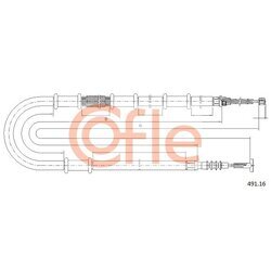 Ťažné lanko parkovacej brzdy COFLE 92.491.16