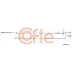 Ťažné lanko parkovacej brzdy COFLE 10.9473