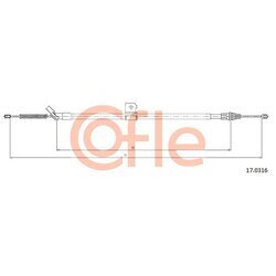 Ťažné lanko parkovacej brzdy COFLE 17.0316