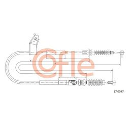 Ťažné lanko parkovacej brzdy COFLE 17.0597