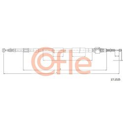 Ťažné lanko parkovacej brzdy COFLE 17.1525