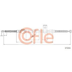 Ťažné lanko parkovacej brzdy COFLE 17.2111