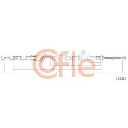 Ťažné lanko parkovacej brzdy COFLE 17.2213