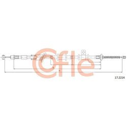 Ťažné lanko parkovacej brzdy COFLE 17.2214