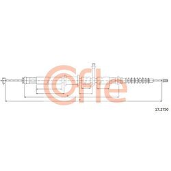 Ťažné lanko parkovacej brzdy COFLE 17.2750