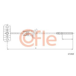Ťažné lanko parkovacej brzdy COFLE 17.3510
