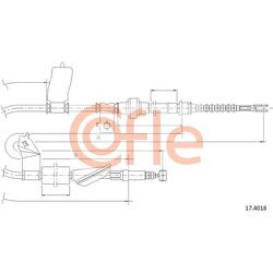 Ťažné lanko parkovacej brzdy COFLE 17.4018