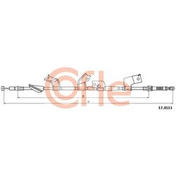 Ťažné lanko parkovacej brzdy COFLE 17.4113