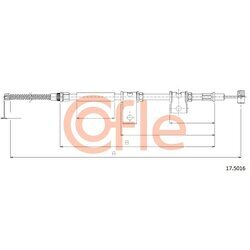 Ťažné lanko parkovacej brzdy COFLE 17.5016