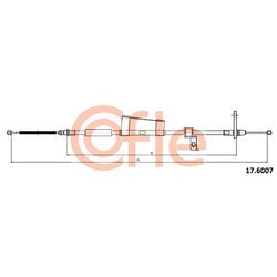 Ťažné lanko parkovacej brzdy COFLE 17.6007