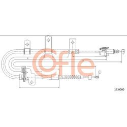 Ťažné lanko parkovacej brzdy COFLE 17.6060