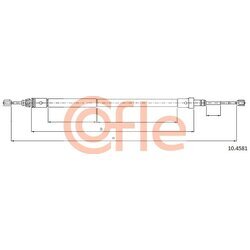 Ťažné lanko parkovacej brzdy COFLE 92.10.4581