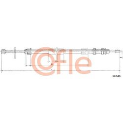 Ťažné lanko parkovacej brzdy COFLE 92.10.646