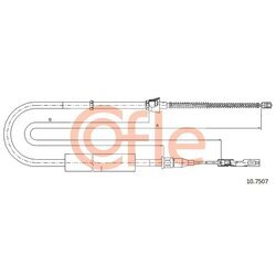Ťažné lanko parkovacej brzdy COFLE 92.10.7507