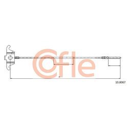 Ťažné lanko parkovacej brzdy COFLE 92.10.8067