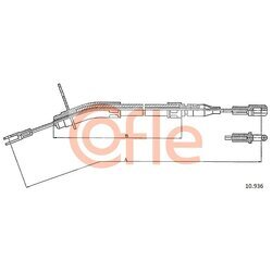 Ťažné lanko parkovacej brzdy COFLE 92.10.936