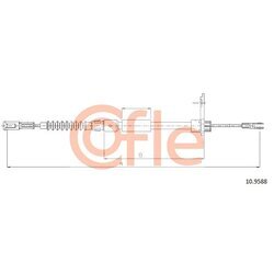 Ťažné lanko parkovacej brzdy COFLE 92.10.9588