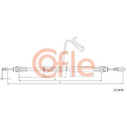 Ťažné lanko parkovacej brzdy COFLE 92.11.5678