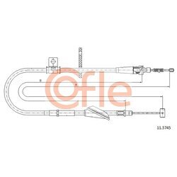 Ťažné lanko parkovacej brzdy COFLE 92.11.5745
