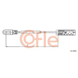 Ťažné lanko parkovacej brzdy COFLE 92.11.5935