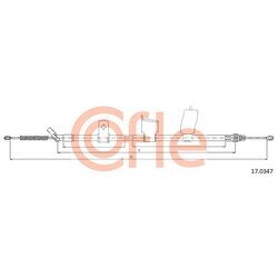 Ťažné lanko parkovacej brzdy COFLE 92.17.0347