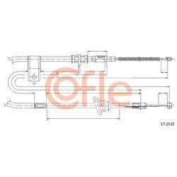 Ťažné lanko parkovacej brzdy COFLE 92.17.2510