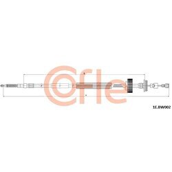 Ťažné lanko parkovacej brzdy COFLE 92.1E.BW002