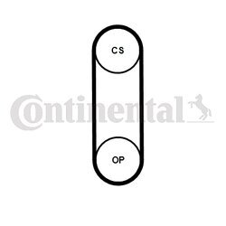 Ozubený remeň CONTINENTAL - CONTITECH CT1238 - obr. 1