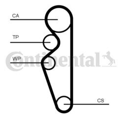 Ozubený remeň CONTINENTAL - CONTITECH CT1164 - obr. 1