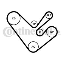 Ozubený klinový remeň - Sada CONTINENTAL - CONTITECH 6PK1555K4